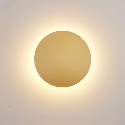 Applique murale ronde en métal LED lumière chaude
