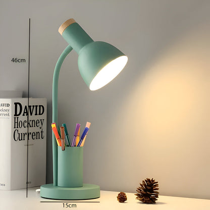 Lampe de bureau LED avec pot à crayons intégré
