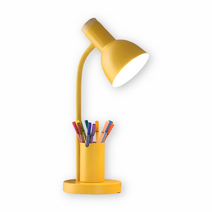 Lampe de bureau LED avec pot à crayons intégré