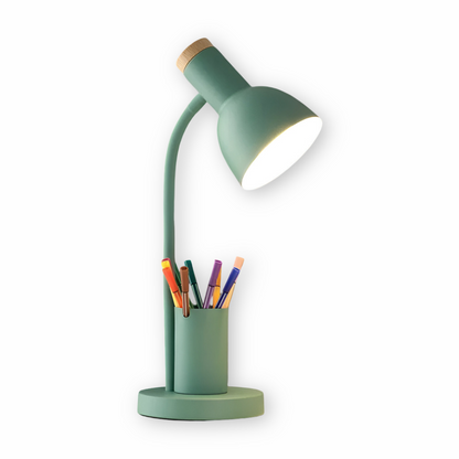 Lampe de bureau LED avec pot à crayons intégré