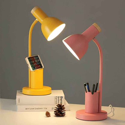 Lampe de bureau LED avec pot à crayons intégré