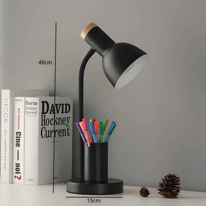 Lampe de bureau LED avec pot à crayons intégré