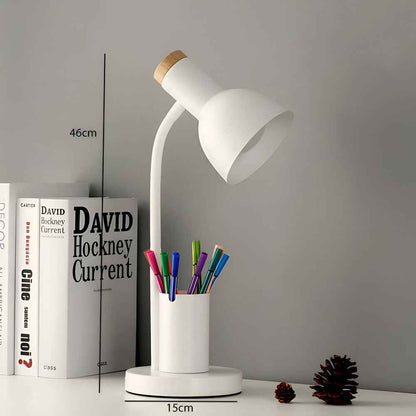 Lampe de bureau LED avec pot à crayons intégré